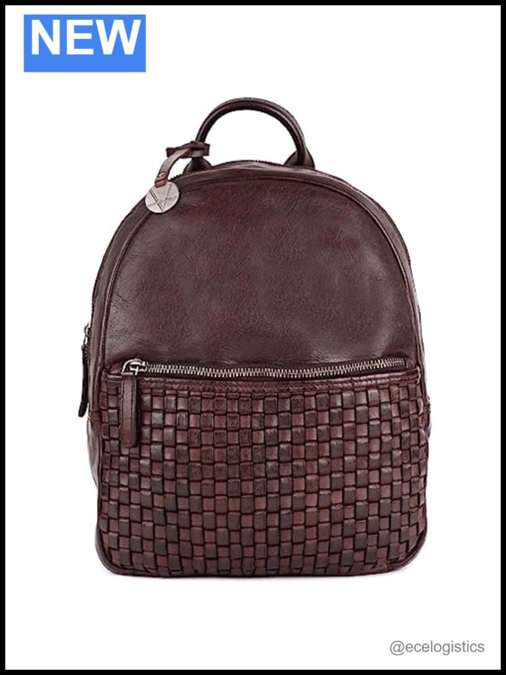 Genuine Leather Backpack with 20L Capacity, Elegant Vintage Flair